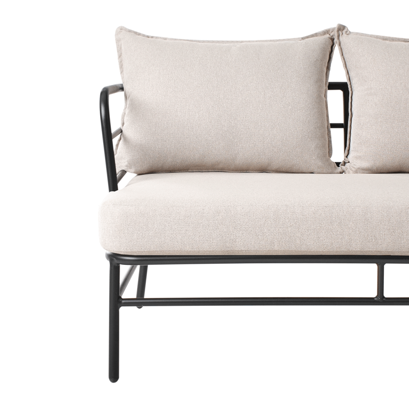 Sohvaryhmä ulos 5-istuttava Ponzone - Beige/musta - Puutarhakalusteet - Terassiryhmät - Sohvaryhmät ulos