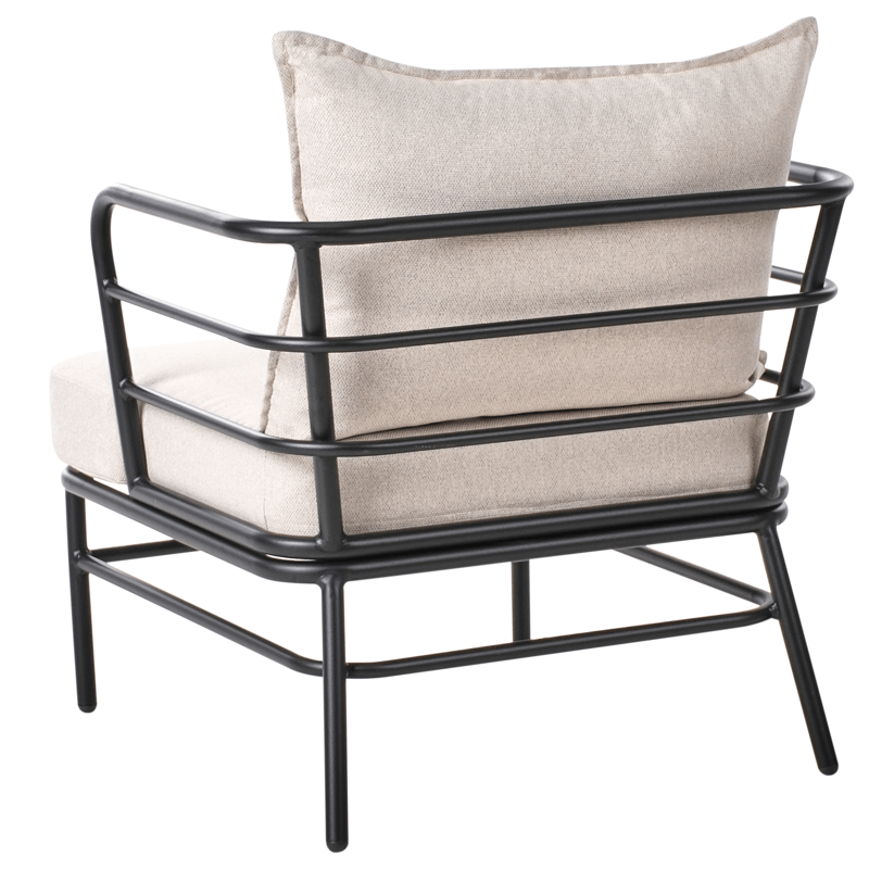 Sohvaryhmä ulos 5-istuttava Ponzone - Beige/musta - Puutarhakalusteet - Terassiryhmät - Sohvaryhmät ulos