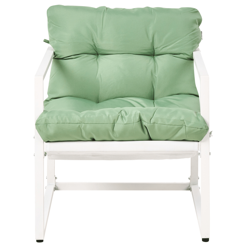 Sohvaryhmä ulos pöydällä 4-istuttava Garda - Vihreä/valkoinen - Puutarhakalusteet - Terassiryhmät - Sohvaryhmät ulos