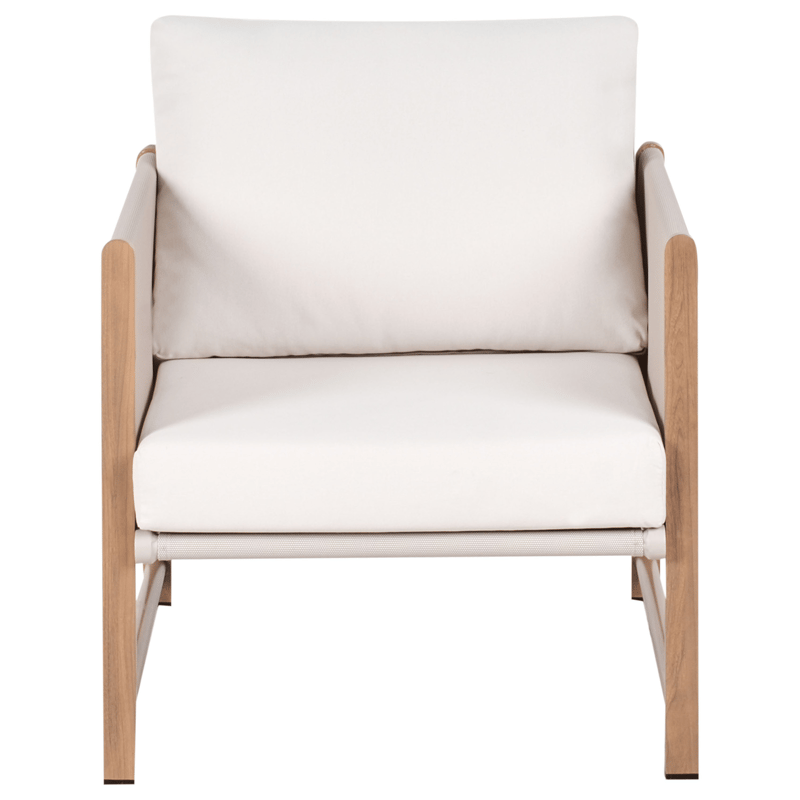 Sohvaryhmä ulos pöydällä ja rahilla 5-istuttava Nola - Beige/ruskea - Puutarhakalusteet - Terassiryhmät - Sohvaryhmät ulos