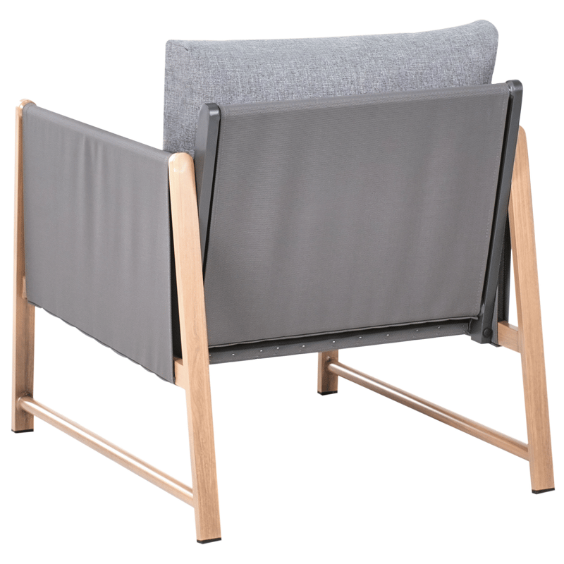 Sohvaryhmä ulos pöydällä ja rahilla 5-istuttava Nola - Harmaa/ruskea - Puutarhakalusteet - Terassiryhmät - Sohvaryhmät ulos