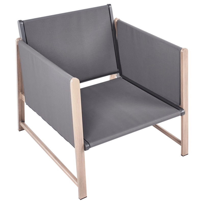 Sohvaryhmä ulos pöydällä ja rahilla 5-istuttava Nola - Harmaa/ruskea - Puutarhakalusteet - Terassiryhmät - Sohvaryhmät ulos