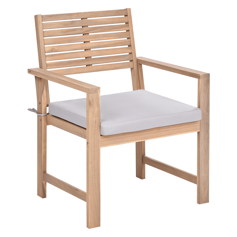 Sohvaryhmä ulos pöydällä 4-istuttava Fiames akaasiapuu - Ruskea/Harmaa - Puutarhakalusteet - Terassiryhmät - Sohvaryhmät ulos