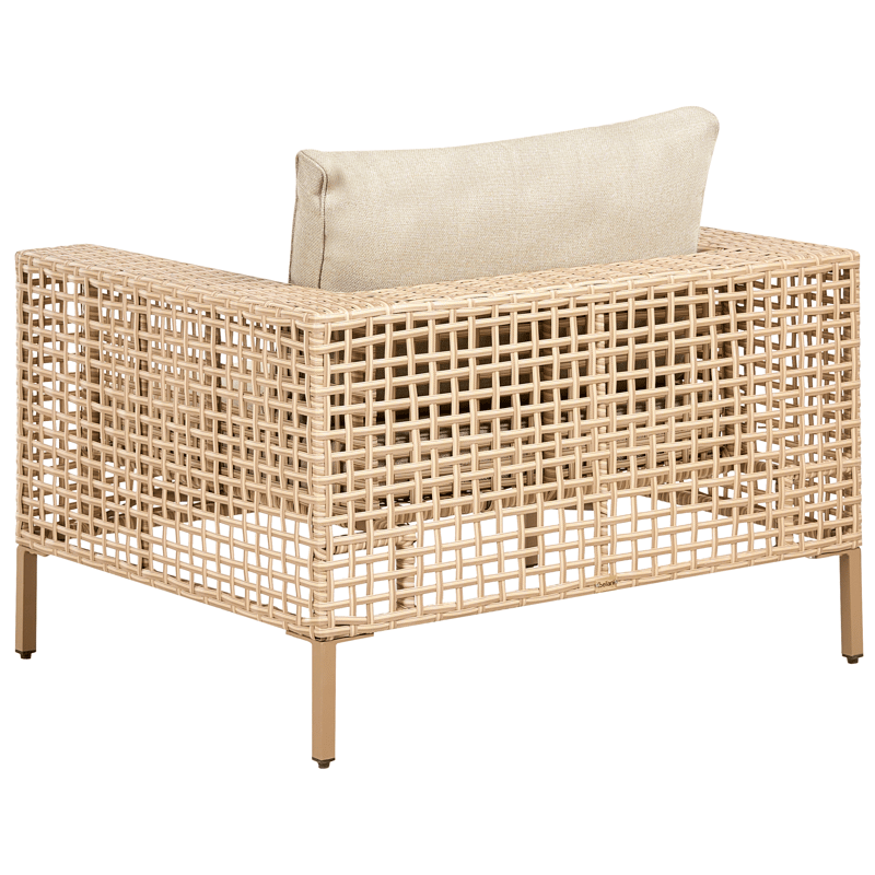 Sohvaryhmä ulos pöydällä 4-istuttava Calasetta oikeakätinen polyrottinki - Beige - Puutarhakalusteet - Terassiryhmät - Sohvaryhmät ulos