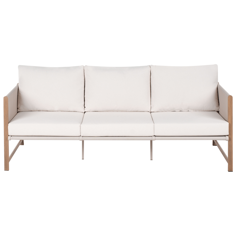 Sohvaryhmä ulos pöydällä ja rahilla 5-istuttava Nola - Beige/ruskea - Puutarhakalusteet - Terassiryhmät - Sohvaryhmät ulos