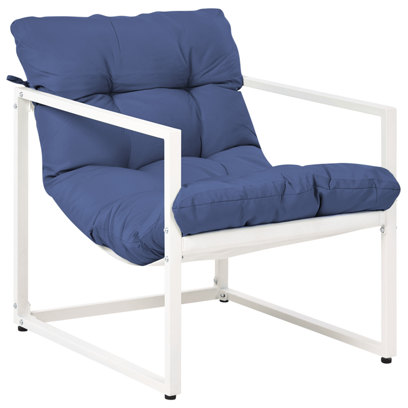 Sohvaryhmä ulos pöydällä 4-istuttava Garda - Sininen/Valkoinen - Puutarhakalusteet - Terassiryhmät - Sohvaryhmät ulos