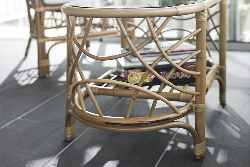 Hillerstorp Fårö -sohvaryhmä ulkokäyttöön, 4-istuttava - Mustavalkoinen - Puutarhakalusteet - Terassiryhmät - Sohvaryhmät ulos