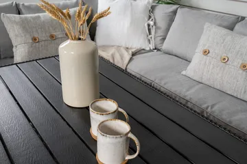 Kulmasohva Bentwood 5:n ist - Musta/Harmaa - Puutarhakalusteet - Terassiryhmät - Sohvaryhmät ulos