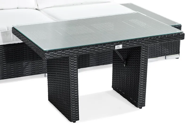 Loungeryhmä Bahamas 2:n ist - Musta Pöytä Pääty - Puutarhakalusteet - Terassiryhmät - Oleskeluryhmät