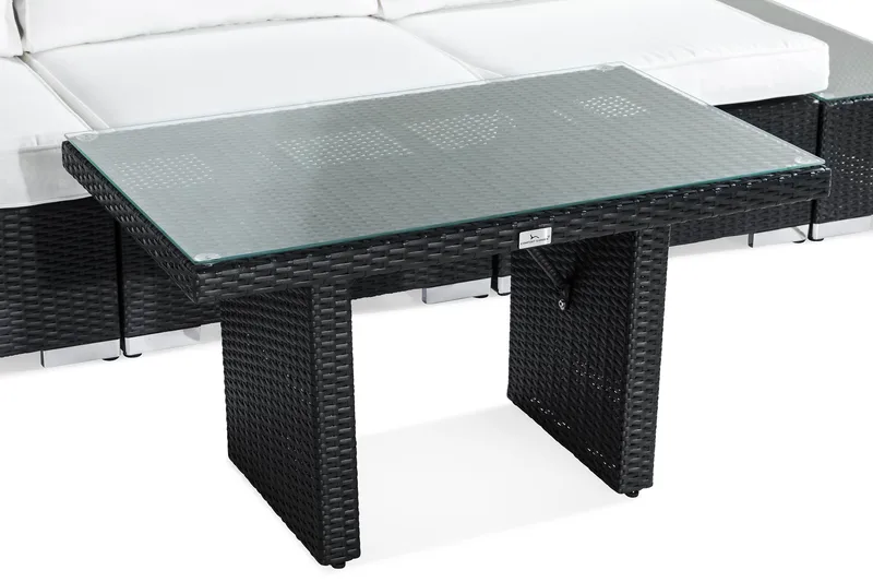 Loungeryhmä Bahamas 3:n ist - Musta Pöytä Pääty - Puutarhakalusteet - Terassiryhmät - Oleskeluryhmät