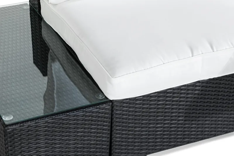 Loungeryhmä Bahamas 3:n ist - Musta Pöytä Pääty - Puutarhakalusteet - Terassiryhmät - Oleskeluryhmät