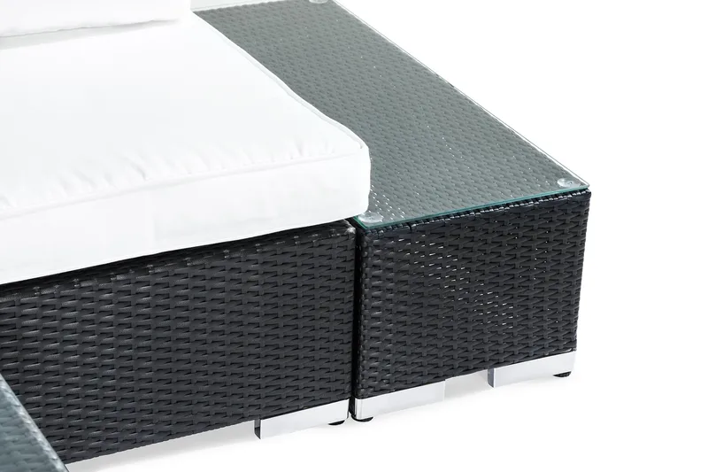 Loungeryhmä Bahamas 3:n ist - Musta Pöytä Pääty - Puutarhakalusteet - Terassiryhmät - Oleskeluryhmät