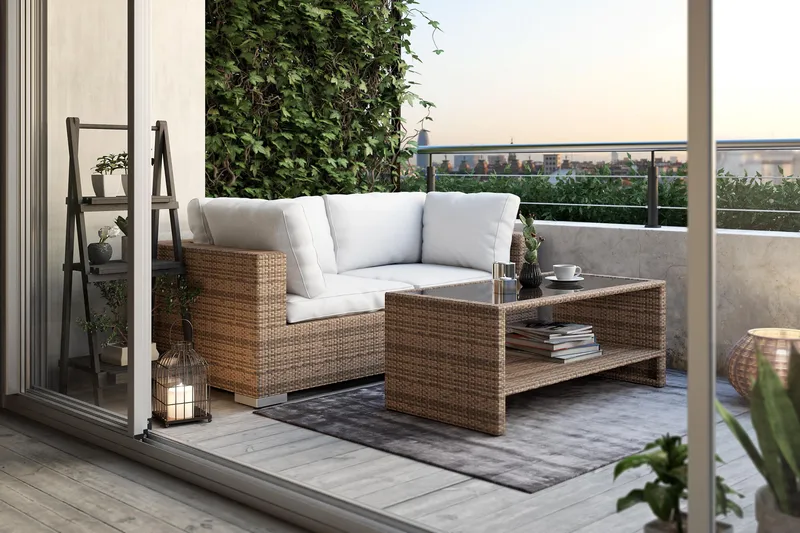 Oleskeluryhmä Bahamas 2:n ist Pöytä hyllyllä - Hiekka - Puutarhakalusteet - Terassiryhmät - Oleskeluryhmät