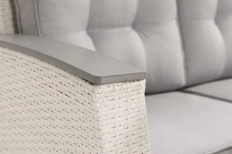 Oleskeluryhmä James Lyx Käännettävä - Valkoinen - Puutarhakalusteet - Terassiryhmät - Sohvaryhmät ulos