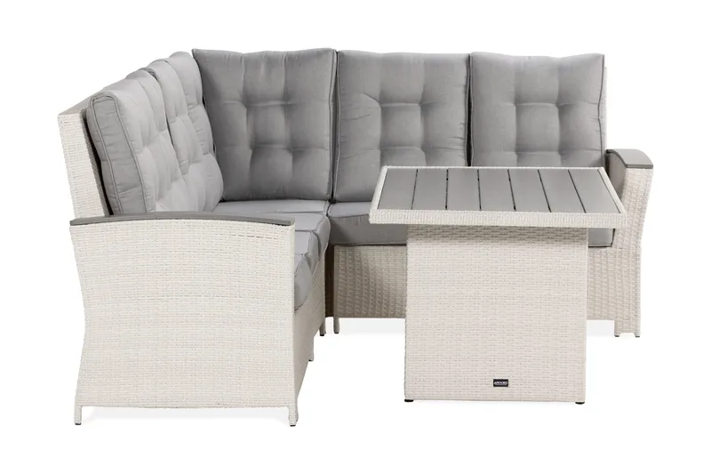 Oleskeluryhmä James Lyx Käännettävä - Valkoinen - Puutarhakalusteet - Terassiryhmät - Sohvaryhmät ulos