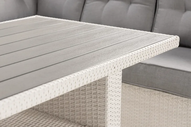 Oleskeluryhmä James Lyx Käännettävä - Valkoinen - Puutarhakalusteet - Terassiryhmät - Sohvaryhmät ulos