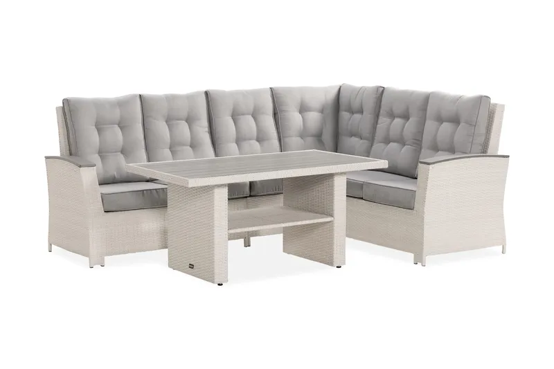 Oleskeluryhmä James Lyx Käännettävä - Valkoinen - Puutarhakalusteet - Terassiryhmät - Sohvaryhmät ulos