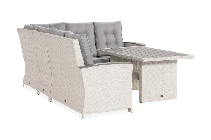 Oleskeluryhmä James Lyx Käännettävä - Valkoinen - Puutarhakalusteet - Terassiryhmät - Sohvaryhmät ulos