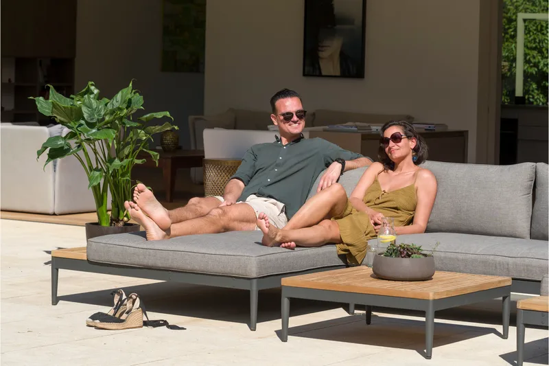 Panjin Lounge-ryhmä 4 istuttavaa Musta - Lifestyle Garden - Puutarhakalusteet - Terassiryhmät - Sohvaryhmät ulos