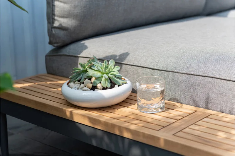 Panjin Lounge-ryhmä 4 istuttavaa Musta - Lifestyle Garden - Puutarhakalusteet - Terassiryhmät - Sohvaryhmät ulos