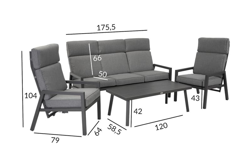 Puutarharyhmä Casper - Puutarhakalusteet - Terassiryhmät - Sohvaryhmät ulos