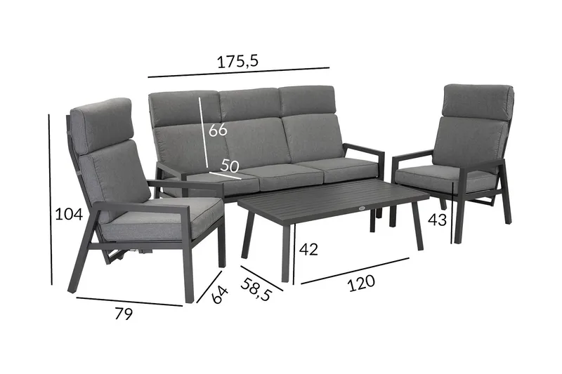 Puutarharyhmä Casper - Puutarhakalusteet - Terassiryhmät - Sohvaryhmät ulos