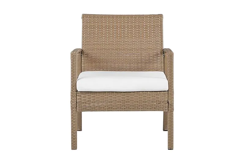 Ulkokäyttöön tarkoitettu lounge-ryhmä 4-istuttava polyrottinki vaaleanruskea MARSALA - Puu/luonnonväri - Puutarhakalusteet - Terassiryhmät - Sohvaryhmät ulos