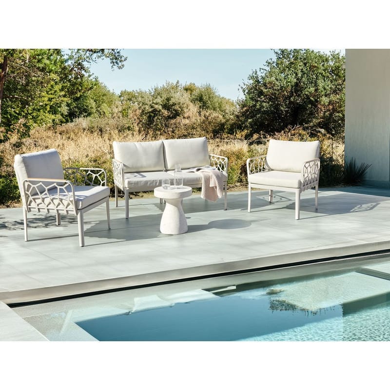 Sohvasetti Eriche - Beige, Ruskea - Puutarhakalusteet - Terassiryhmät - Sohvaryhmät ulos