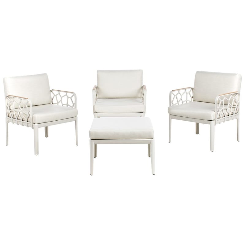 Sohvasetti Eriche - Beige, Ruskea - Puutarhakalusteet - Terassiryhmät - Sohvaryhmät ulos