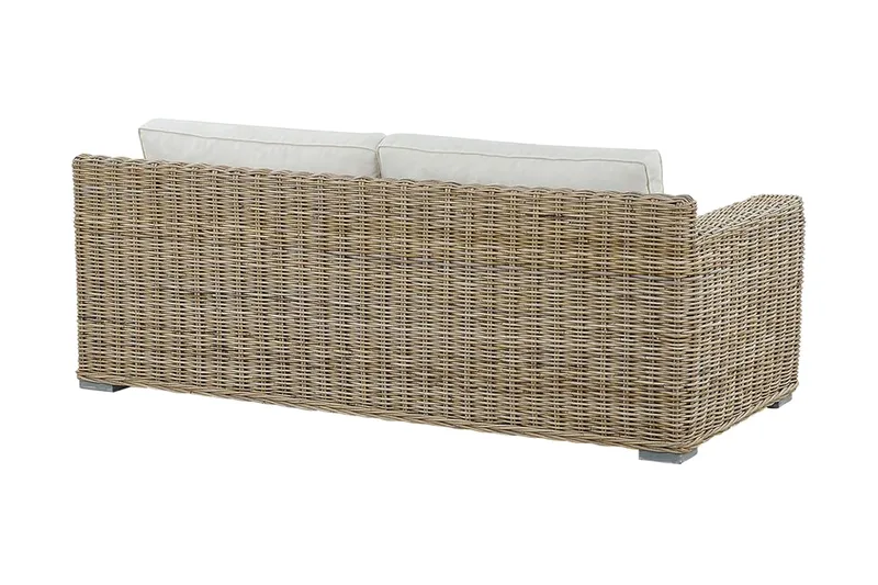 2:n ist Sohva Apriliana - Polyrottinki/Vaaleanruskea - Puutarhakalusteet - Terassiryhmät - Terassisohvat