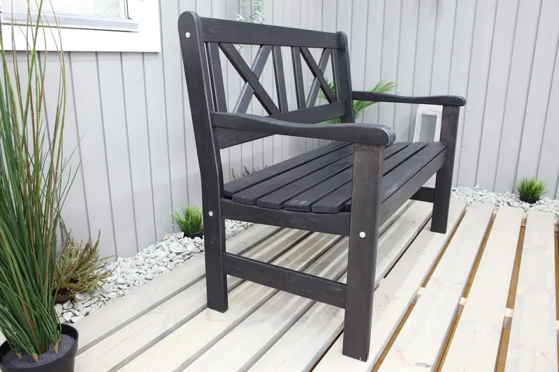 2:n ist Sohva Olivo - Kahvimusta - Puutarhakalusteet - Terassiryhmät - Terassisohvat