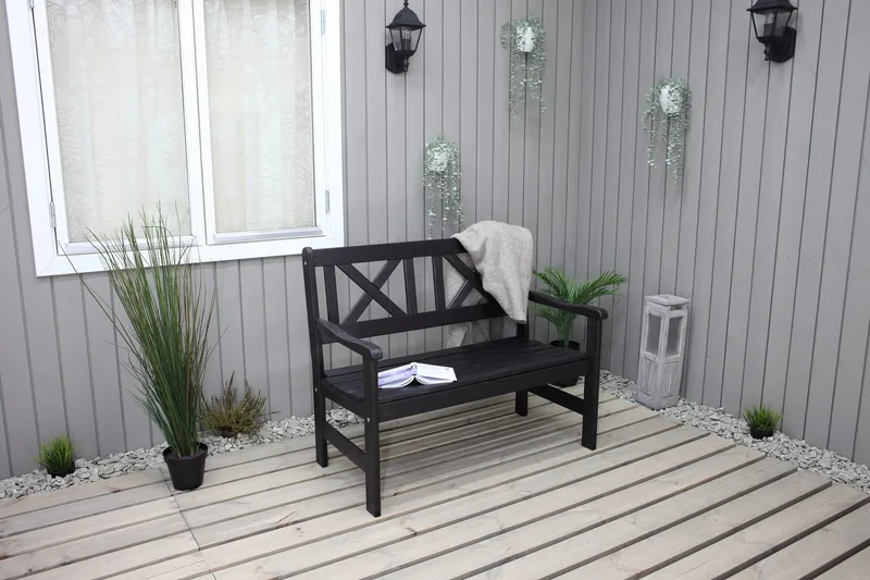 2:n ist Sohva Olivo - Kahvimusta - Puutarhakalusteet - Terassiryhmät - Terassisohvat