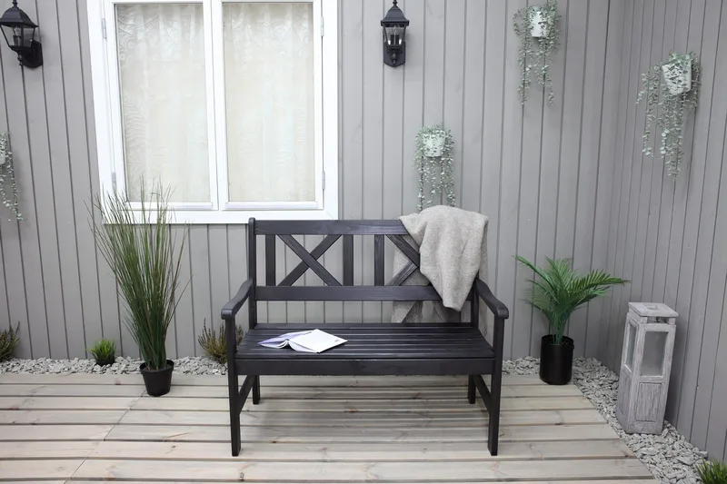 2:n ist Sohva Olivo - Kahvimusta - Puutarhakalusteet - Terassiryhmät - Terassisohvat