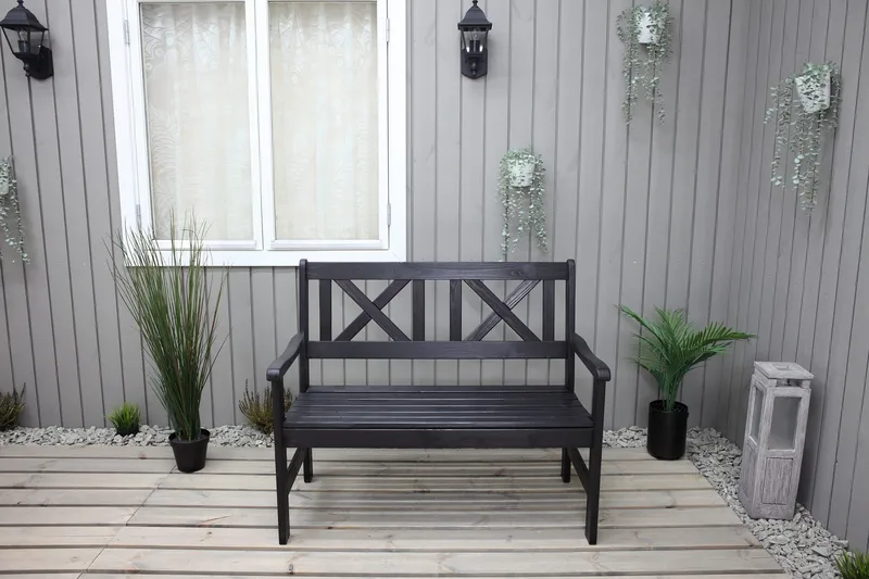 2:n ist Sohva Olivo - Kahvimusta - Puutarhakalusteet - Terassiryhmät - Terassisohvat