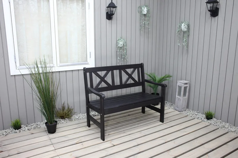 2:n ist Sohva Olivo - Kahvimusta - Puutarhakalusteet - Terassiryhmät - Terassisohvat