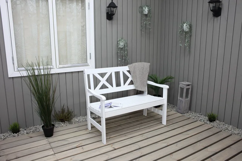 2:n ist Sohva Olivo - Valkoinen - Puutarhakalusteet - Terassiryhmät - Terassisohvat