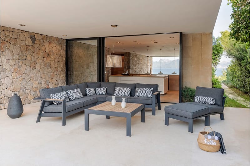 2:n ist Sohva Palau Vasen - Harmaa - Puutarhakalusteet - Terassiryhmät - Terassisohvat