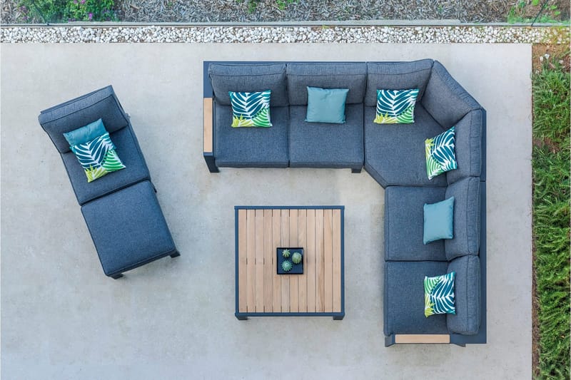 2:n ist Sohva Palau Oikea - Harmaa - Puutarhakalusteet - Terassiryhmät - Terassisohvat