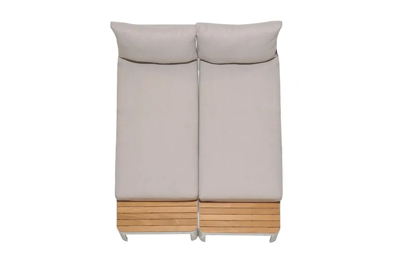 2:n ist Sohva Portals - Valkoinen/Puu - Puutarhakalusteet - Terassiryhmät - Terassisohvat