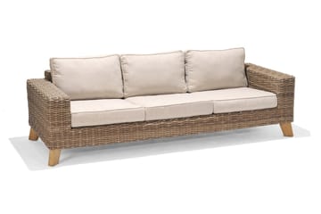 3:n ist Sohva Bahamas - Beige - Puutarhakalusteet - Terassiryhmät - Terassisohvat