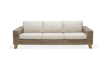3:n ist Sohva Bahamas - Beige - Puutarhakalusteet - Terassiryhmät - Terassisohvat
