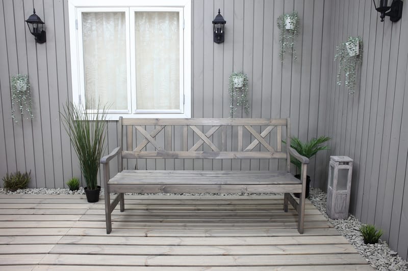 3:n ist Sohva Olivo - Harmaa - Puutarhakalusteet - Terassiryhmät - Terassisohvat