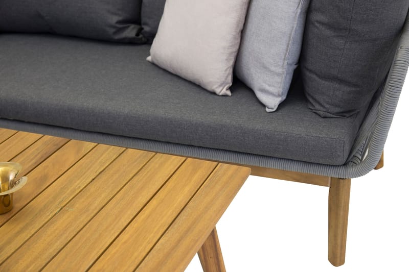 Kulmasohva Chania - Harmaa - Puutarhakalusteet - Ulkosohva & puutarhapenkki - Puutarhasohva