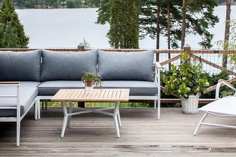 Kulmasohva Mexico - Valkoinen - Puutarhakalusteet - Ulkosohva & puutarhapenkki - Puutarhasohva
