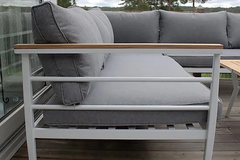 Kulmasohva Mexico - Valkoinen - Puutarhakalusteet - Ulkosohva & puutarhapenkki - Puutarhasohva