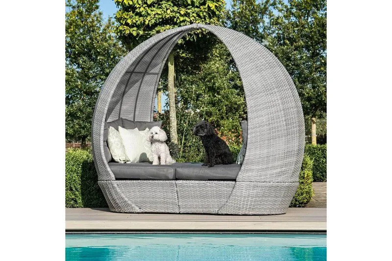 Päivävuode Ascot 118x215xH187 cm Harmaa - Puutarhakalusteet - Terassiryhmät - Terassisohvat