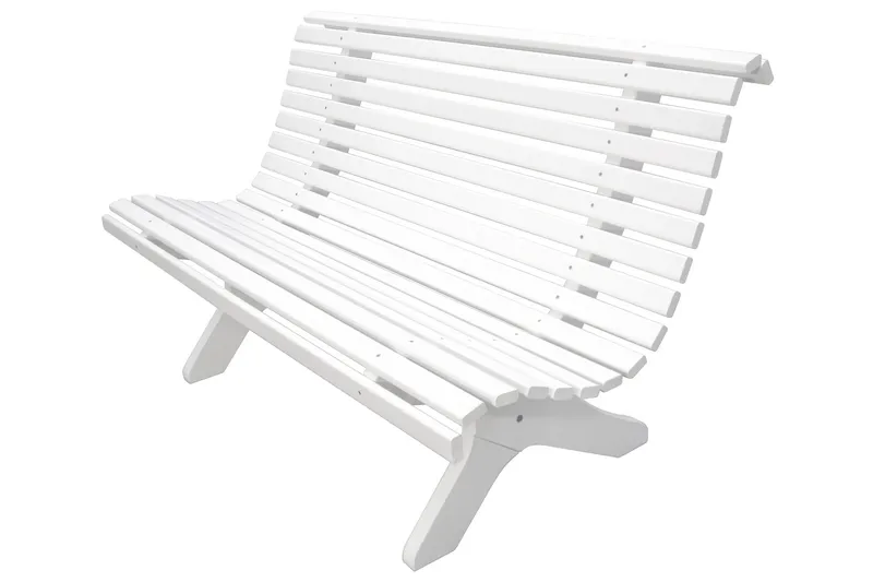 Puutarhapenkki Norvald 140 cm Valkoinen - Valkoinen - Puutarhakalusteet - Terassiryhmät - Terassisohvat