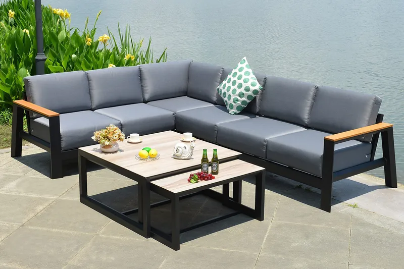 Puutarharyhmä Felino Kulmasohvalla Musta, undefined