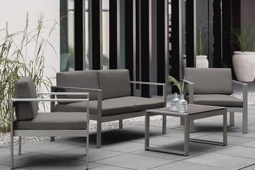 Puutarhasohva Tirrena 142 cm - Harmaa - Puutarhakalusteet - Terassiryhmät - Terassisohvat