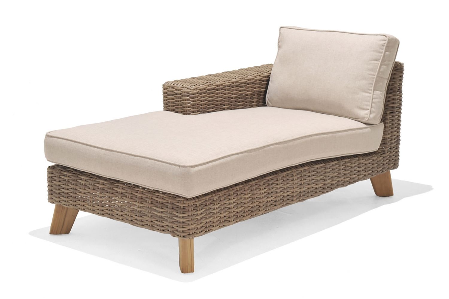 Sohva Bahamas Käsinojalla Oikea - Beige - Puutarhakalusteet - Terassiryhmät - Terassisohvat